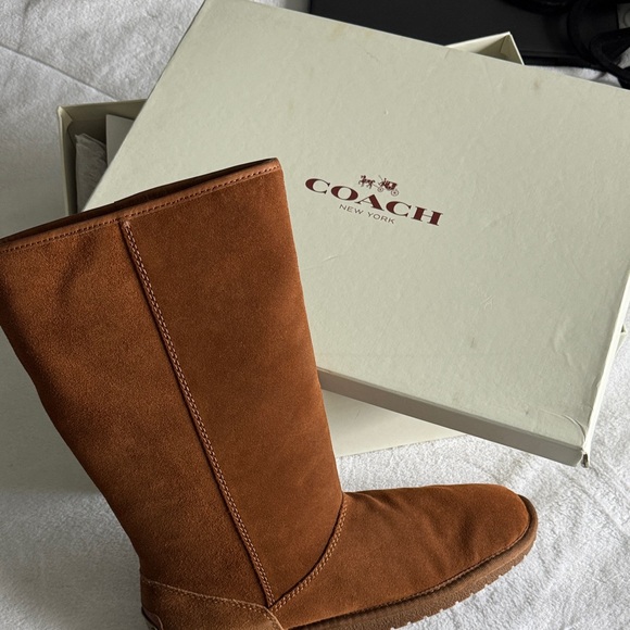 Coach Tan Suede calf/Ankle Boots - Picture 1 of 5